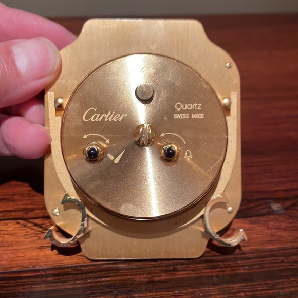 Cartier Santos Alarm Clock - Contrasting Silver/Gold Finish - Kick Stand - Picture 5 of 5